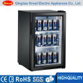 SC68 glass door countertop beer cooler fridge with display